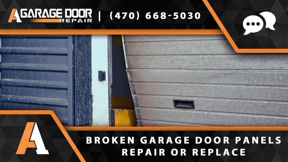 Broken garage door panels
